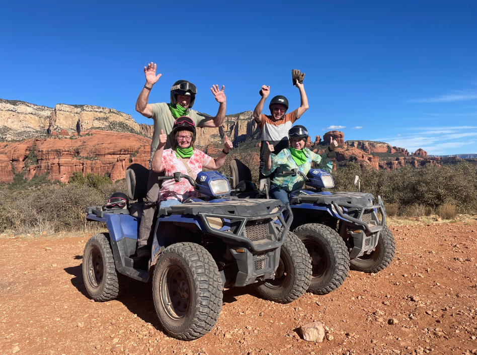 A group enjoying ATV tour
