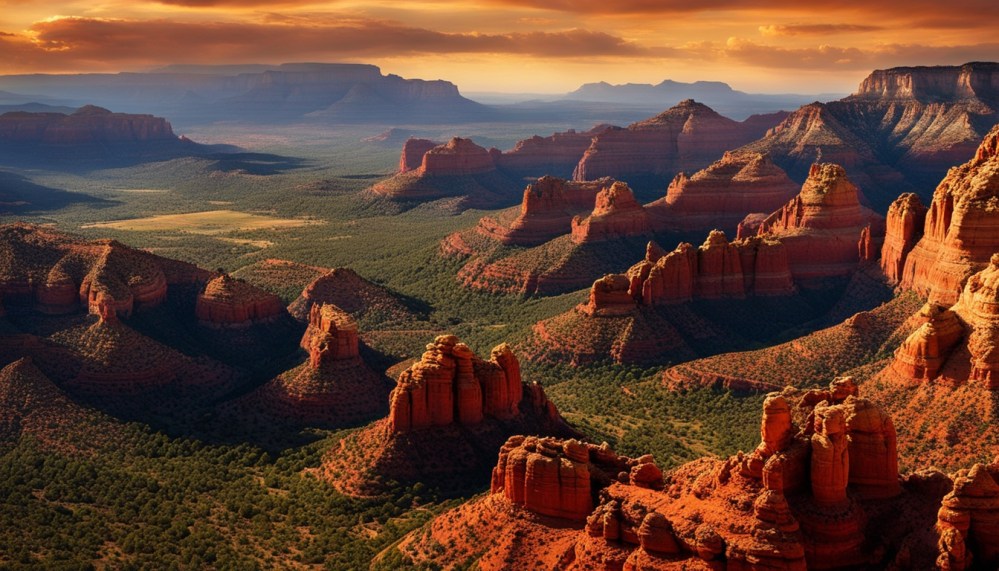 a view of a canyon in Sedona AZ